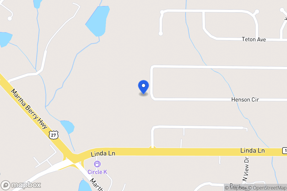 Map of 345 Henson Cir