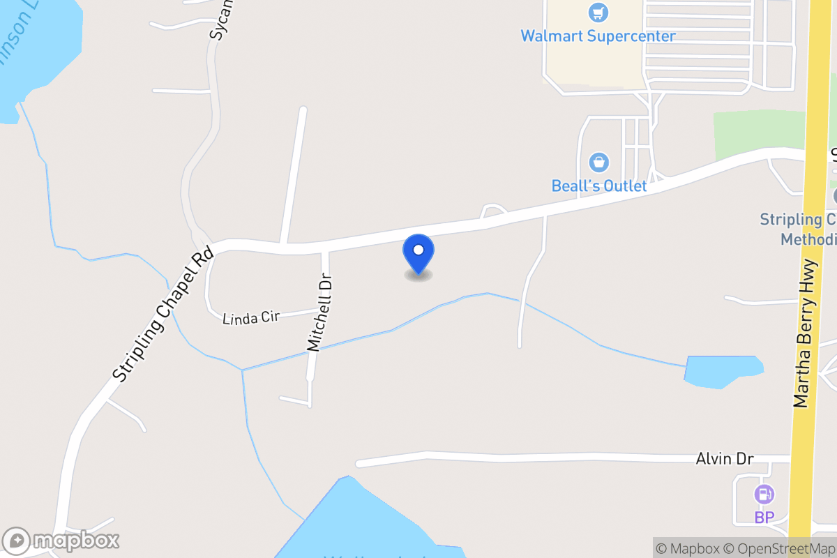 Map of 400 Stripling Chapel Rd