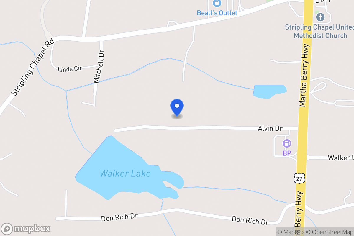 Map of 135 Alvin Dr