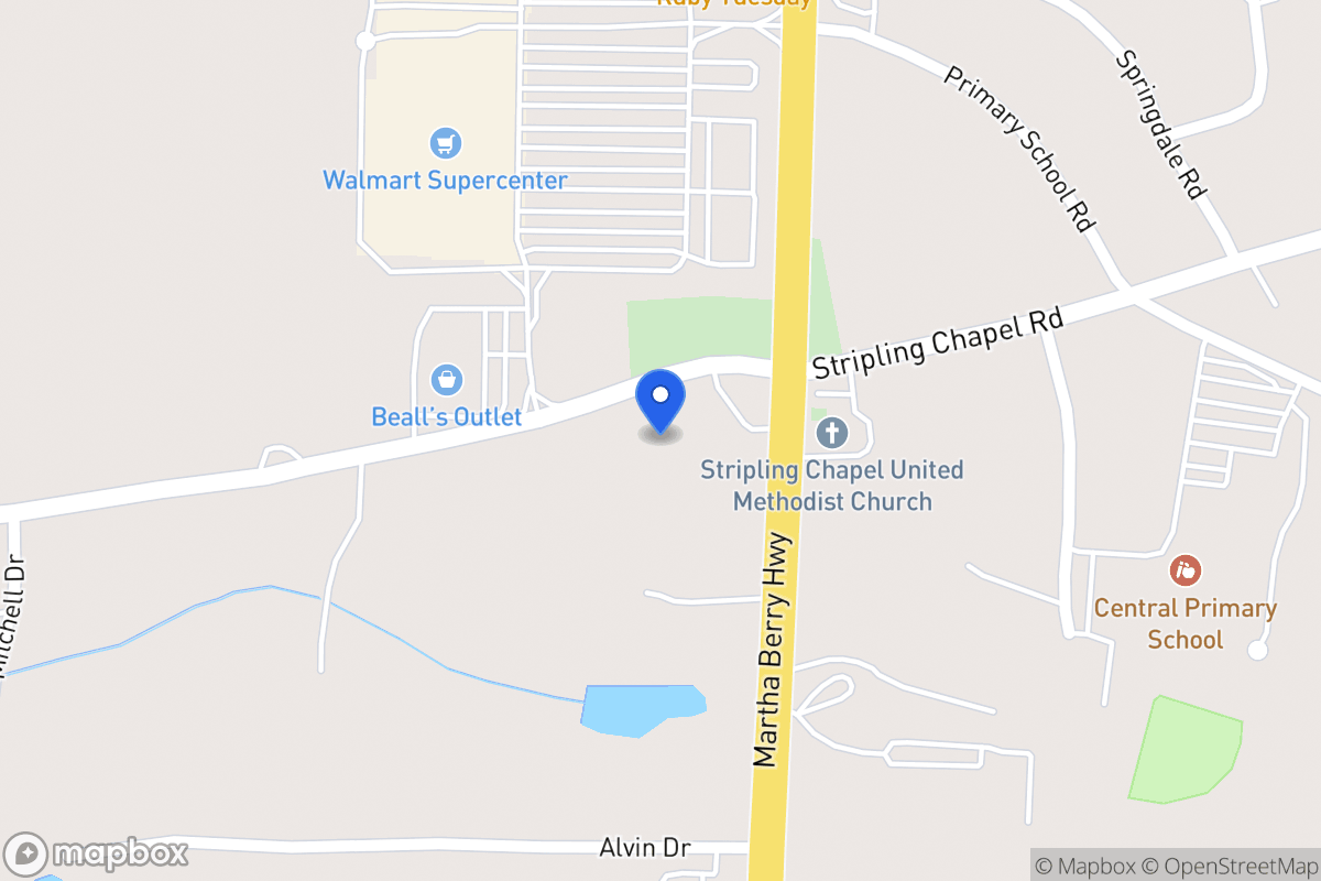 Map of 495 Stripling Chapel Rd