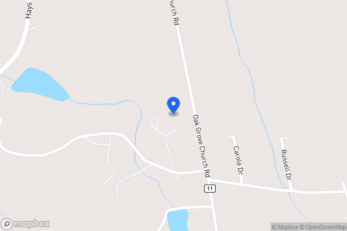 Map of 2970 Oak Grove Church Rd