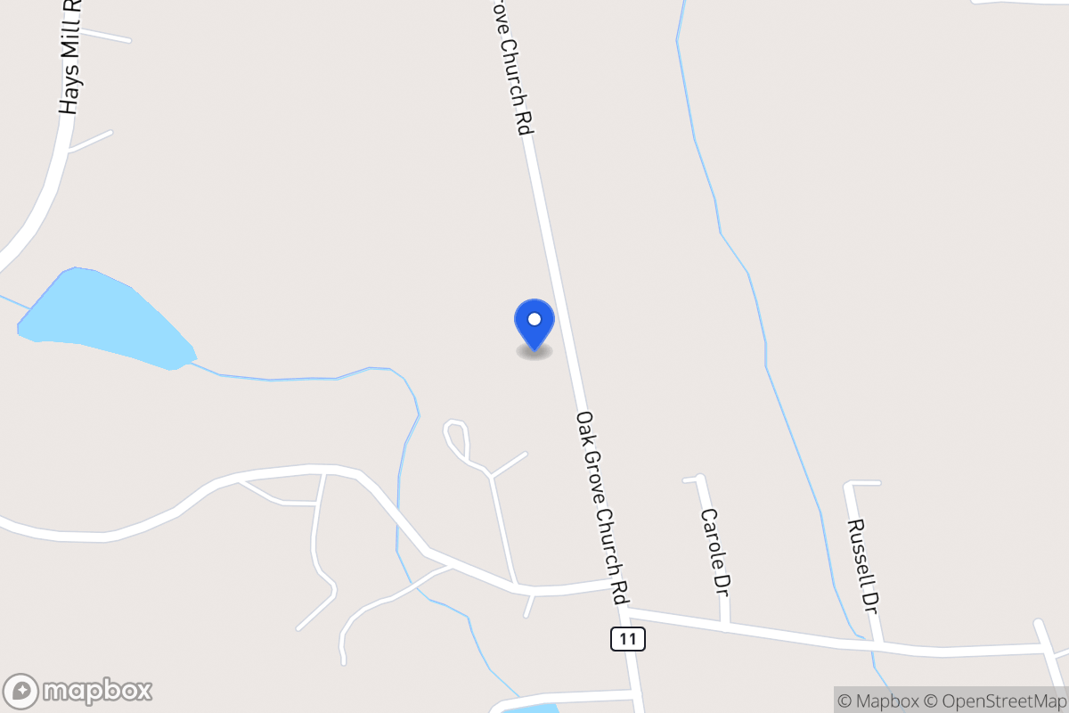 Map of 3030 Oak Grove Church Rd