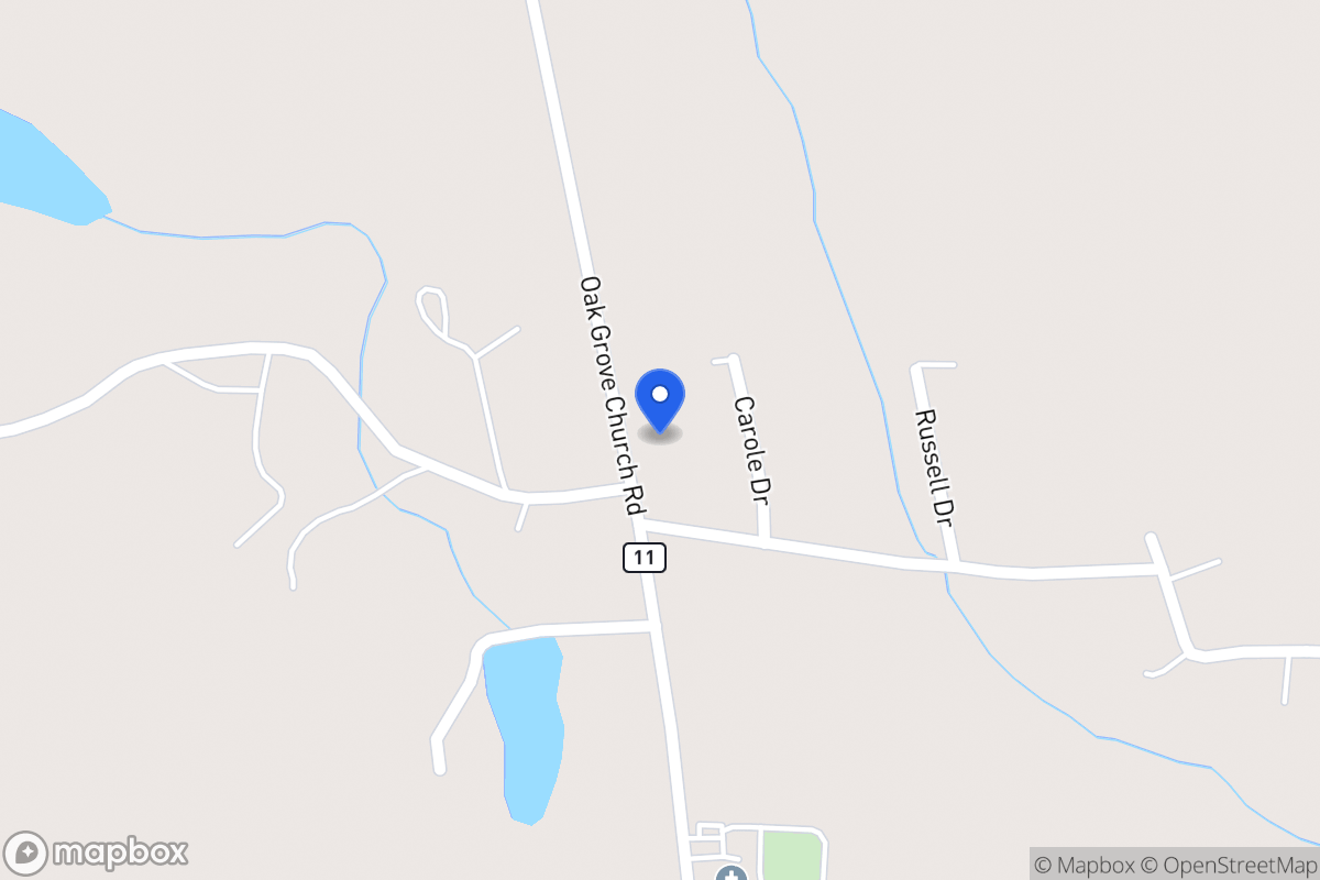 Map of 2965 Oak Grove Church Rd