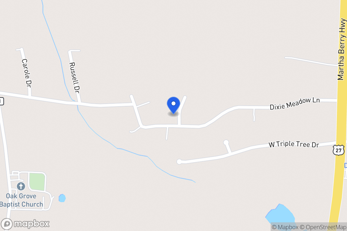 Map of 185 Dixie Meadows Ln