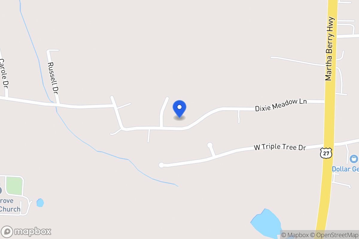 Map of 165 Dixie Meadows Ln