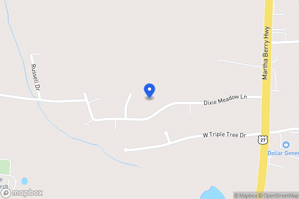 Map of 155 Dixie Meadows Ln