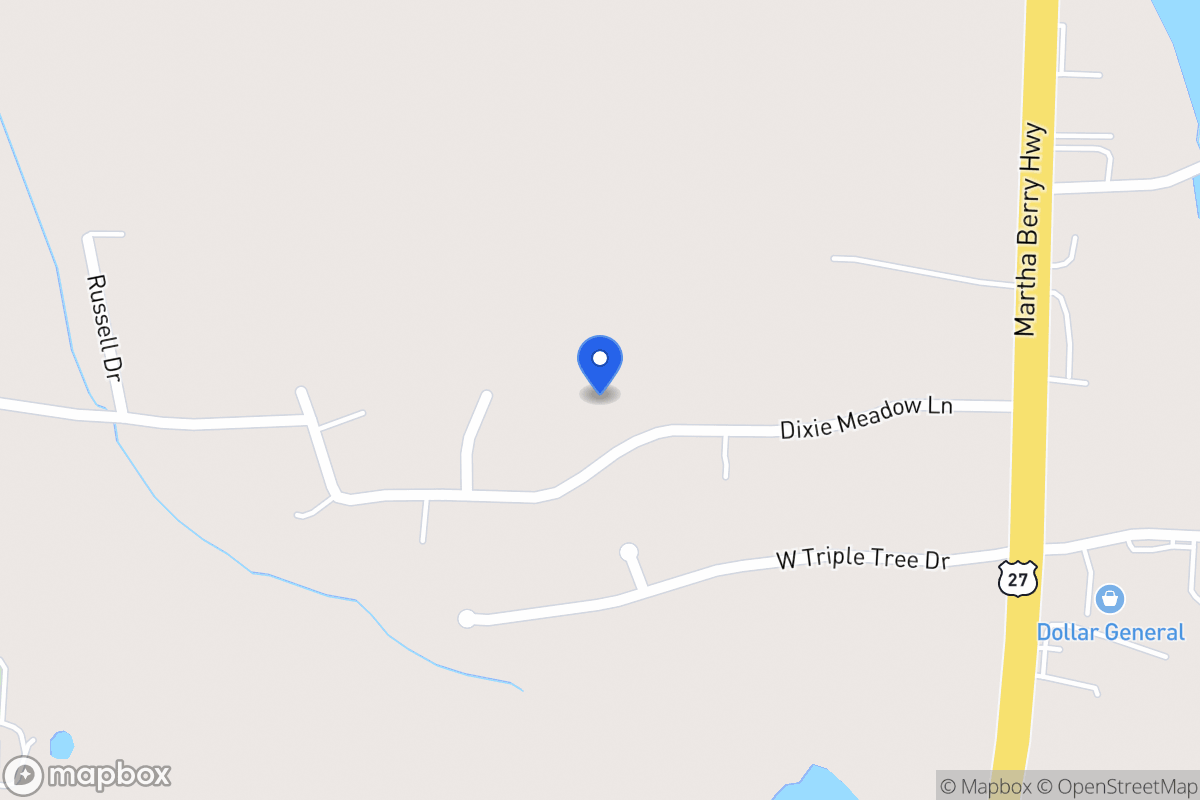 Map of 135 Dixie Meadows Ln