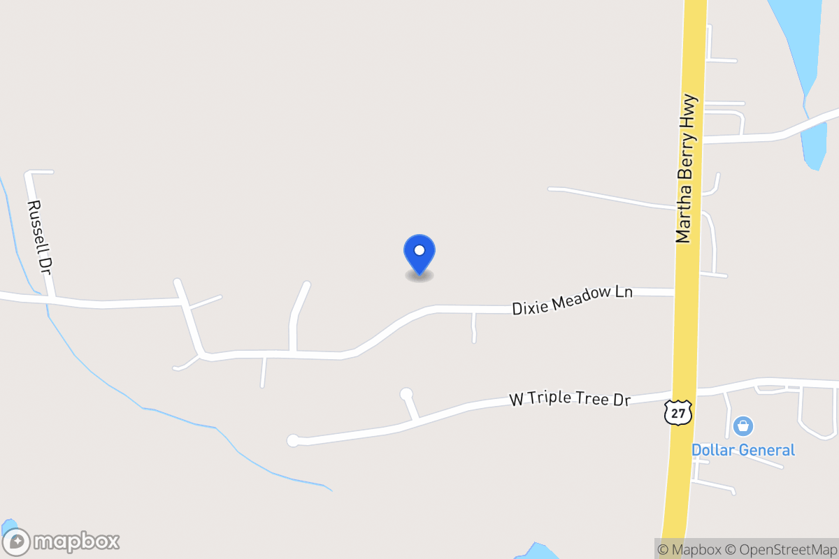 Map of 125 Dixie Meadows Ln