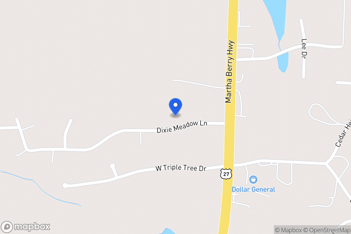 Map of 55 Dixie Meadows Ln