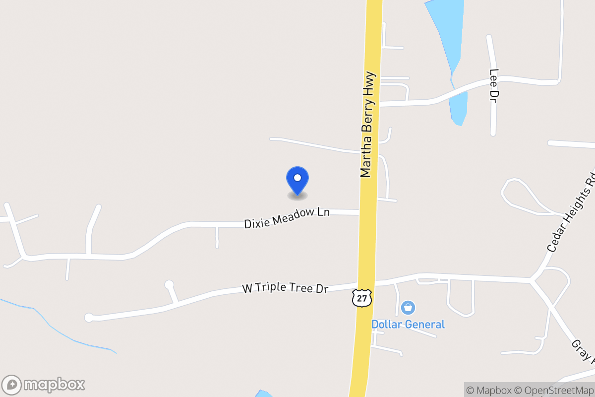 Map of 45 Dixie Meadows Ln