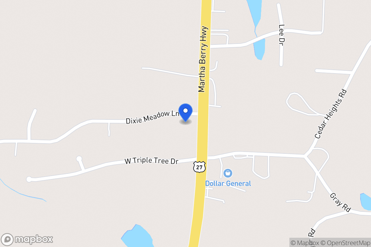 Map of 10 Dixie Meadows Ln