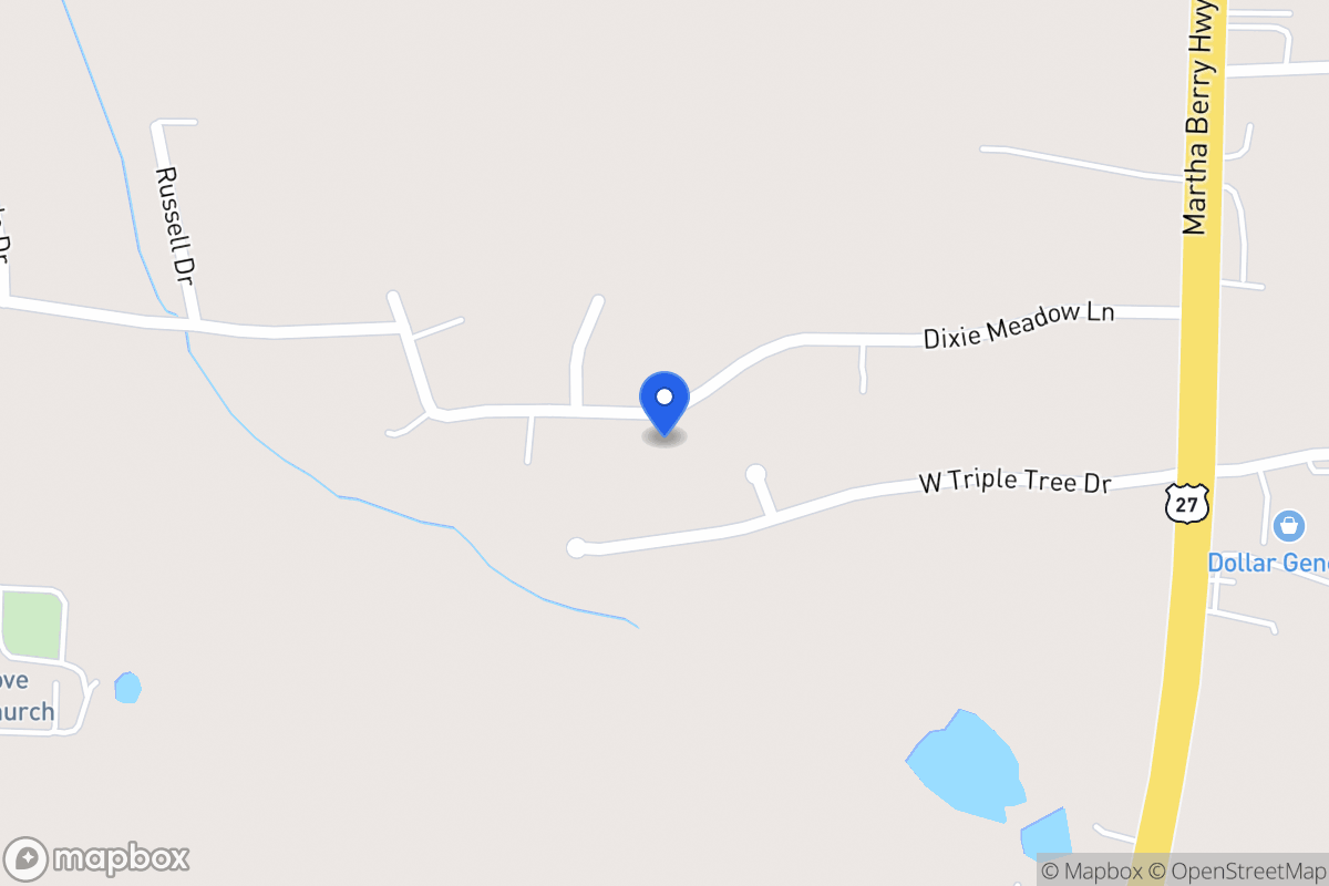Map of 160 Dixie Meadows Ln