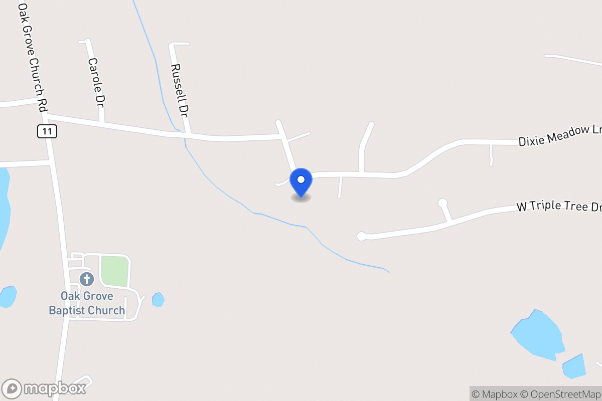 Map of 210 Dixie Meadows Ln