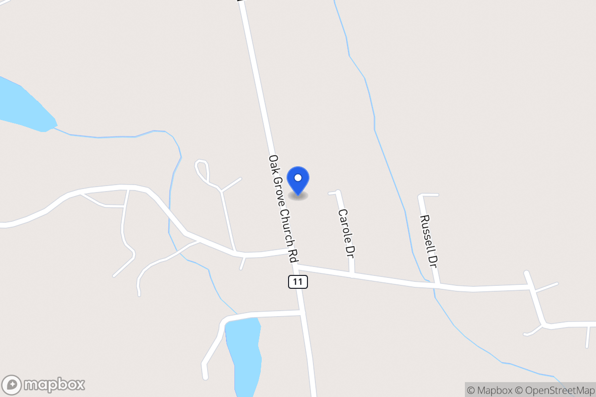 Map of 2953 Oak Grove Church Rd