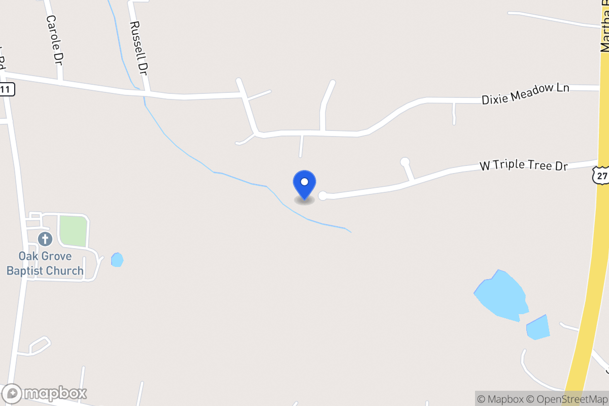 Map of 185 W Triple Tree Dr