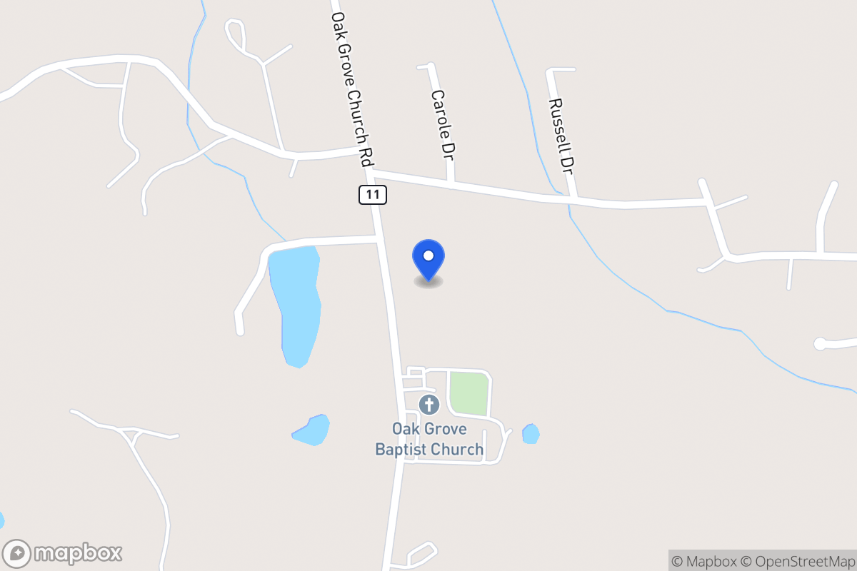 Map of 2961 Oak Grove Church Rd