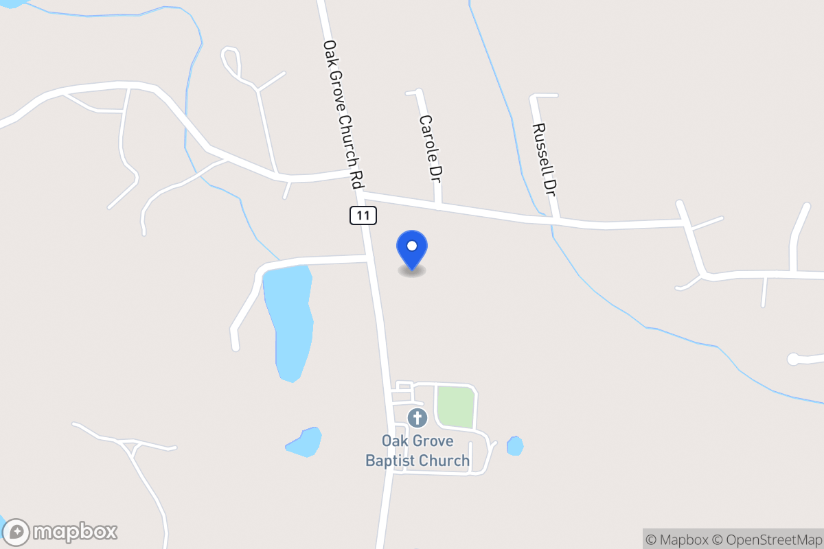 Map of 2975 Oak Grove Church Rd
