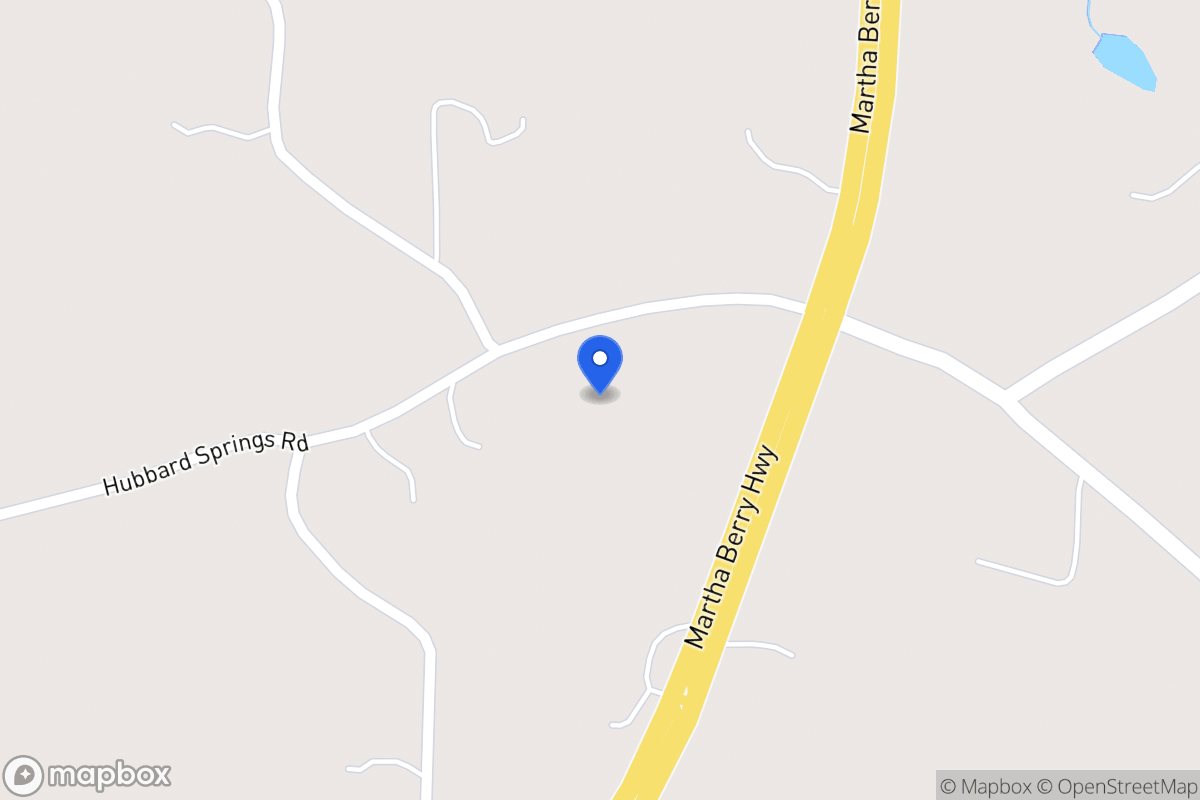 Map of Hubbard Springs Rd