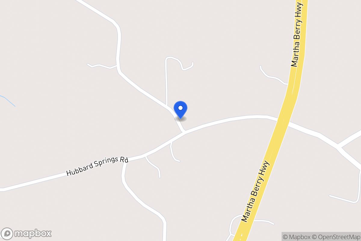 Map of 105 Hubbard Springs Rd