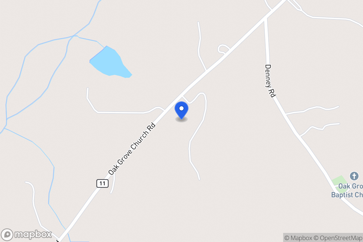Map of 2215 Oak Grove Church Rd