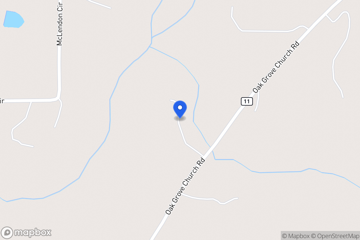 Map of 2087 Oak Grove Church Rd