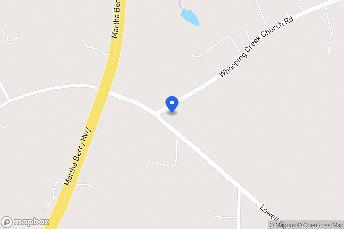 Map of 2500 Whooping Creek Church Rd