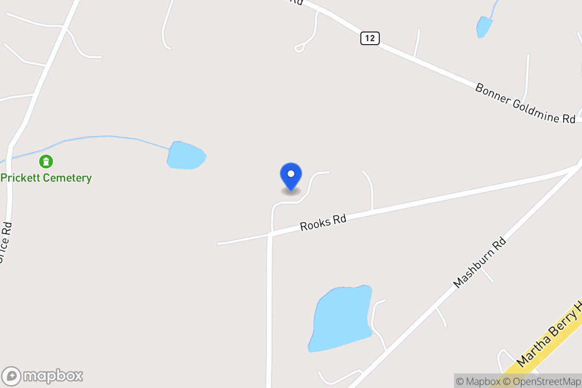 Map of 182 Rooks Rd
