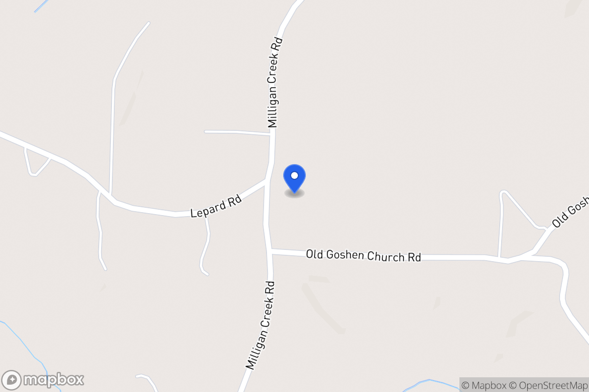 Map of 882 Milligan Creek Rd