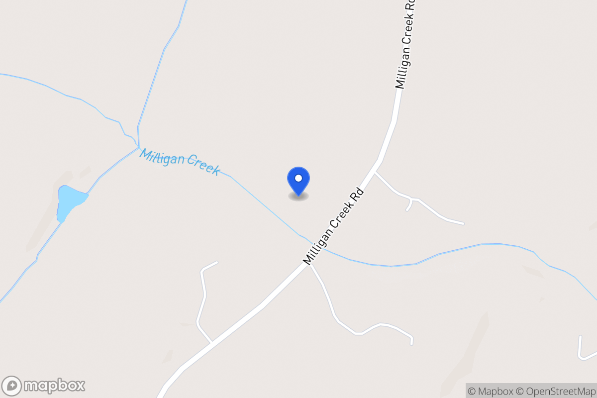 Map of Milligan Creek Rd