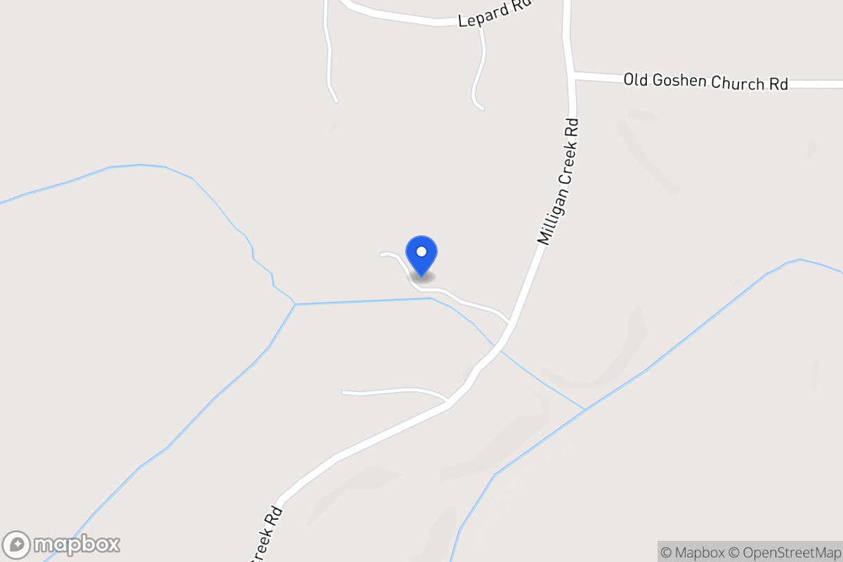 Map of 1037 Milligan Creek Rd