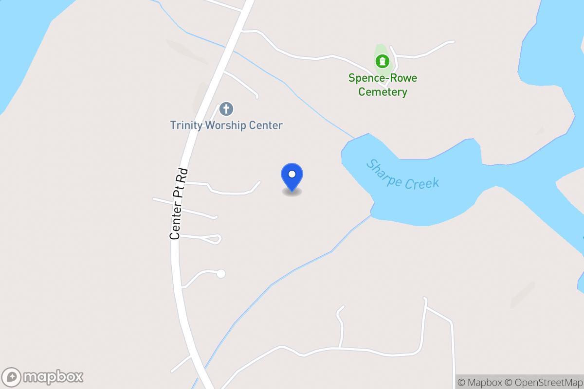 Map of 1455 Center Point Rd