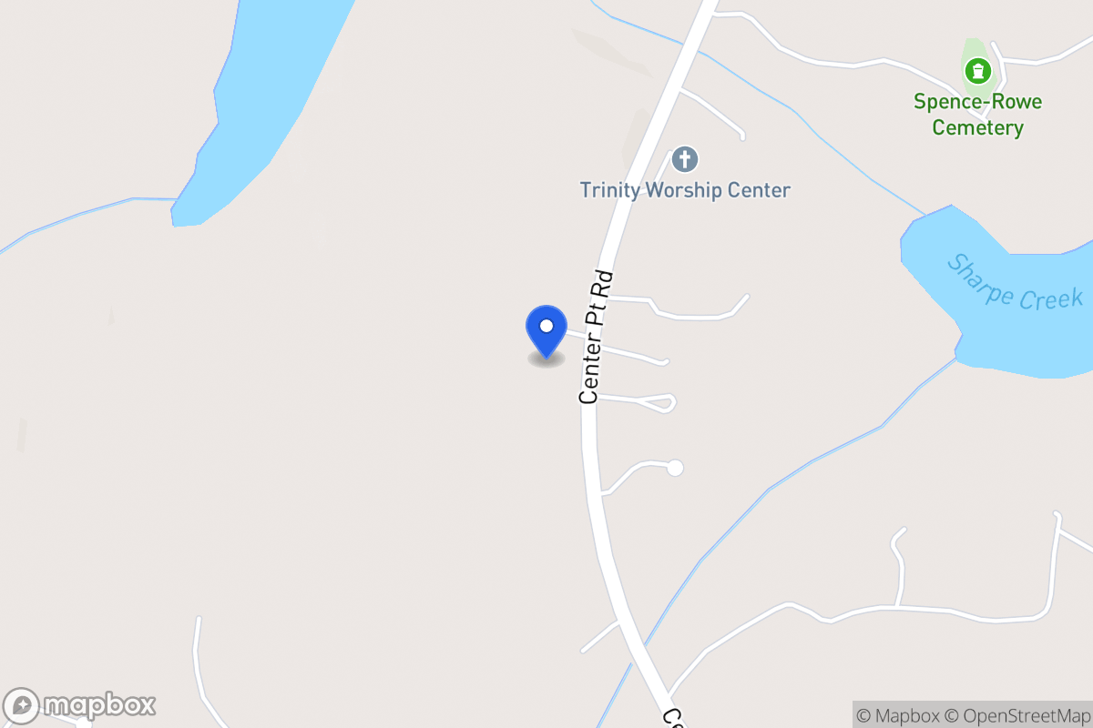 Map of 1360 Center Point Rd
