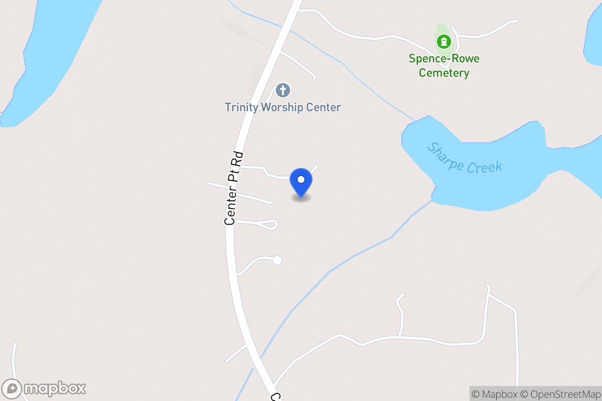 Map of 1361 Center Point Rd