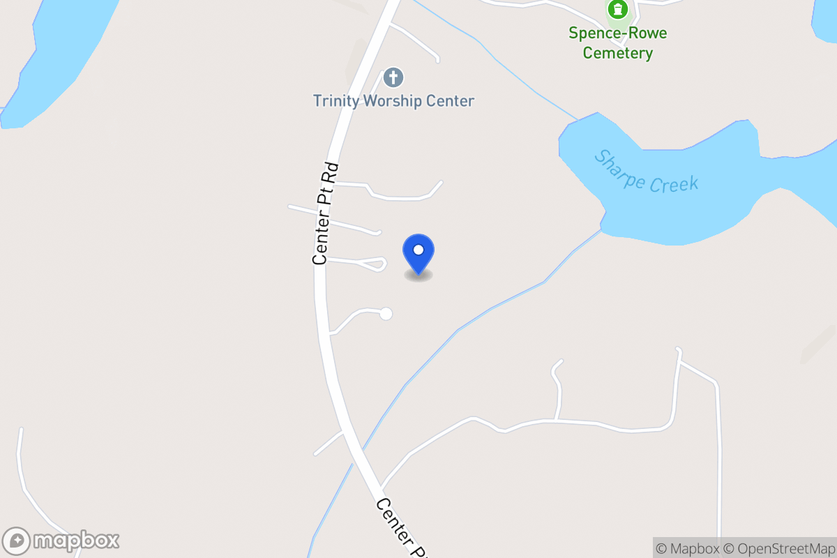 Map of 1353 Center Point Rd