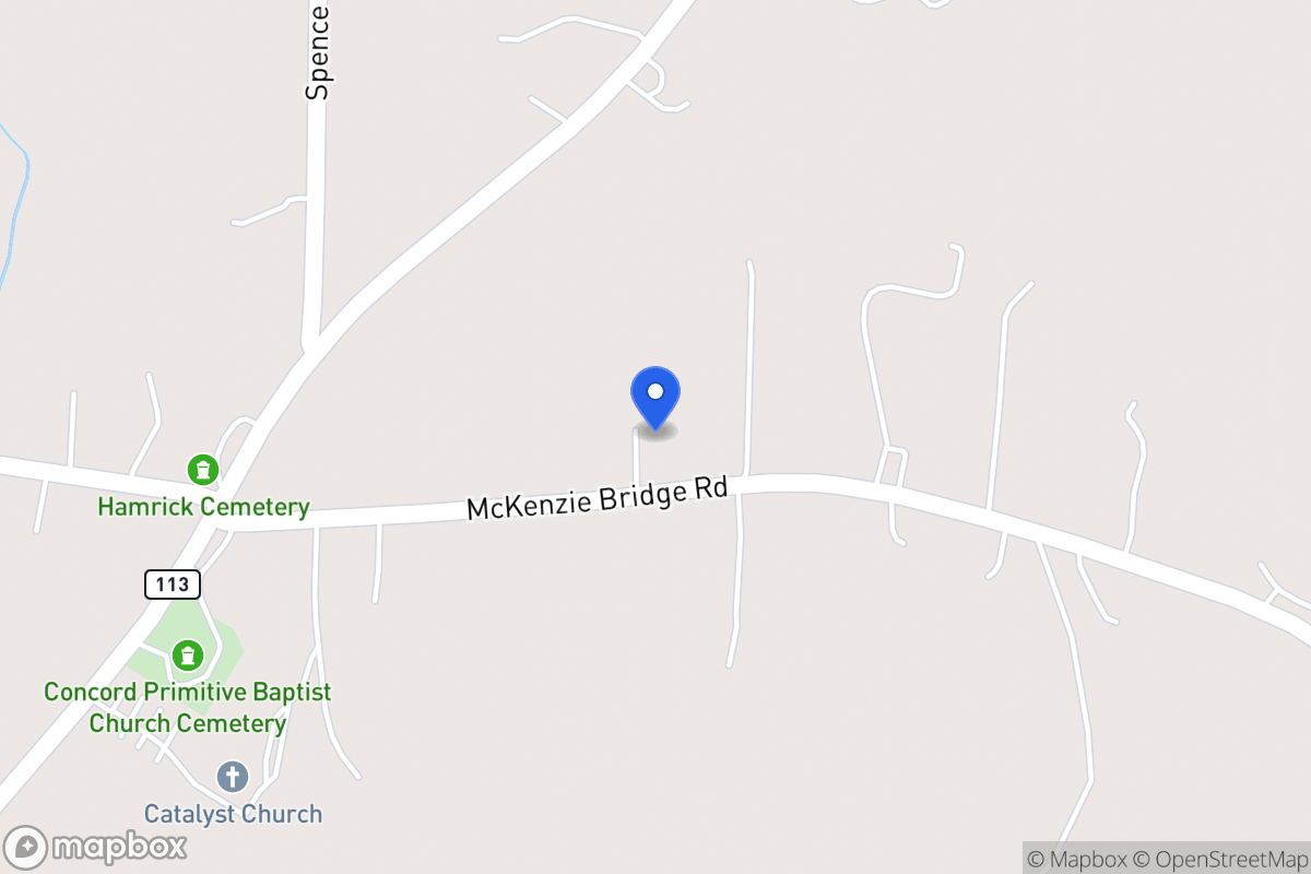 Map of 132 Mckenzie Bridge Rd
