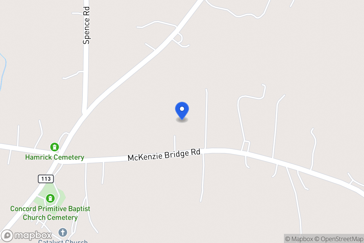 Map of Mckenzie Bridge Rd