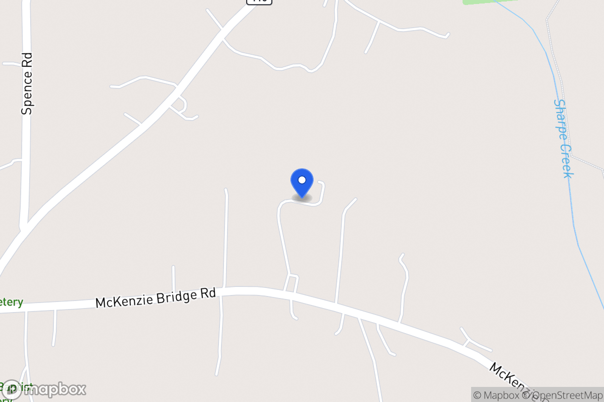 Map of 190 Mckenzie Bridge Rd