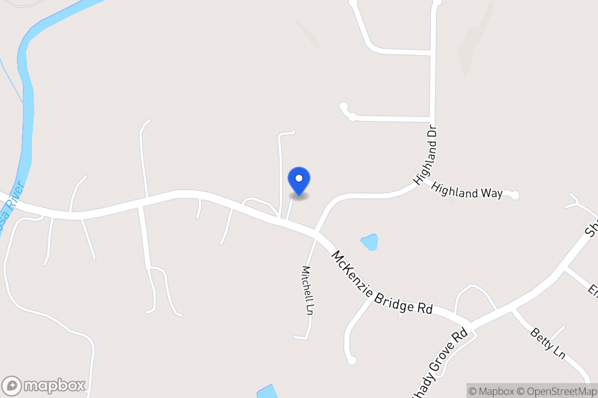 Map of 598 Mckenzie Bridge Rd