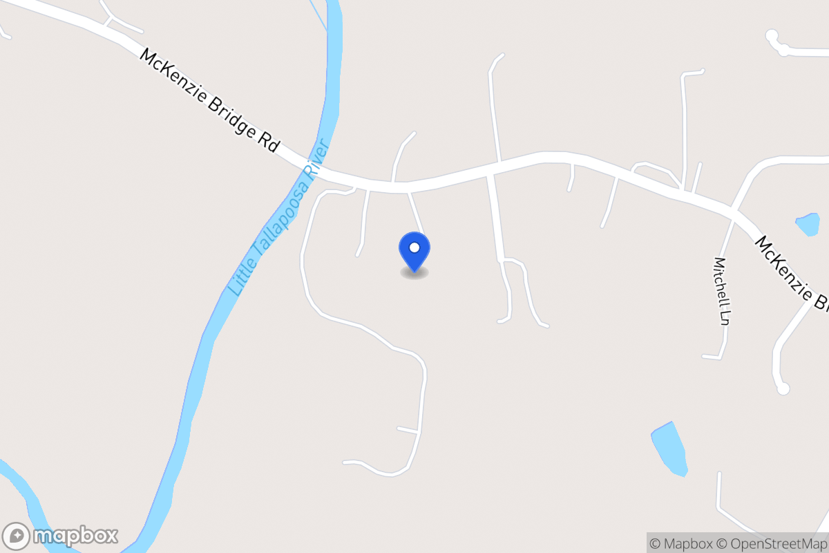 Map of 461 Mckenzie Bridge Rd