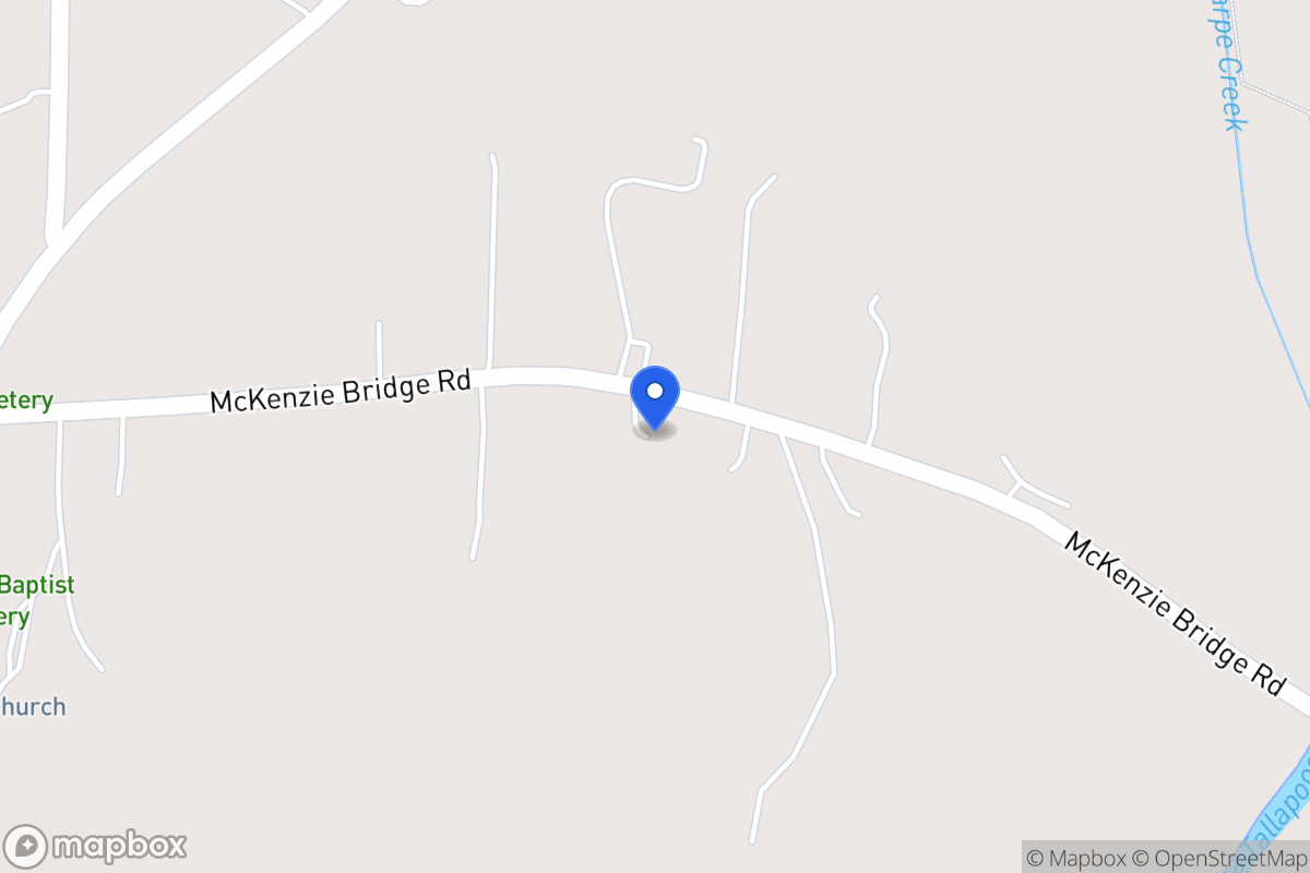 Map of 205 Mckenzie Bridge Rd