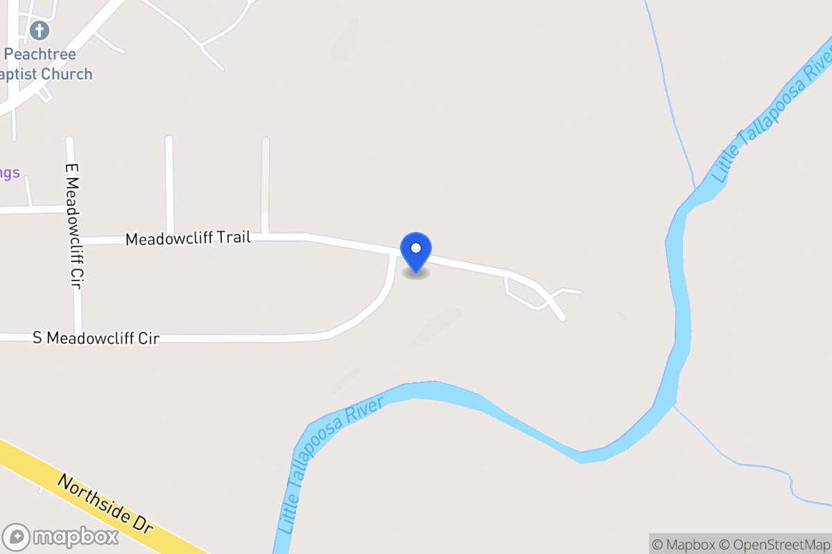 Map of 205 S Meadowcliff Cir