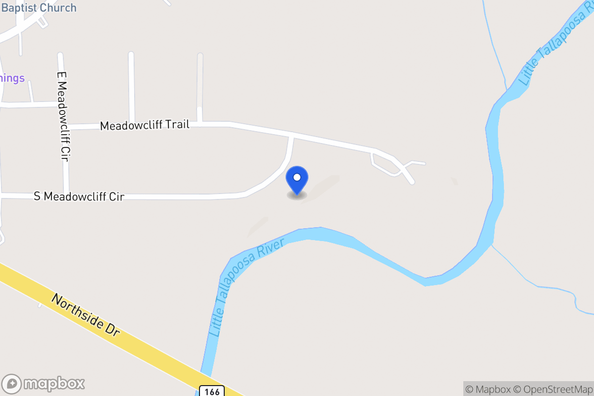 Map of 185 S Meadowcliff Cir