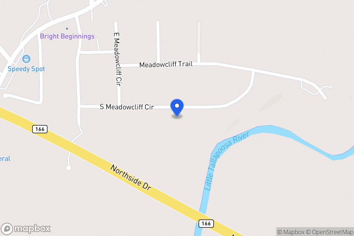 Map of 105 S Meadowcliff Cir