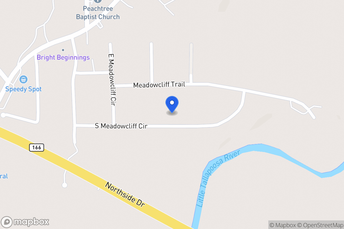 Map of 110 S Meadowcliff Cir