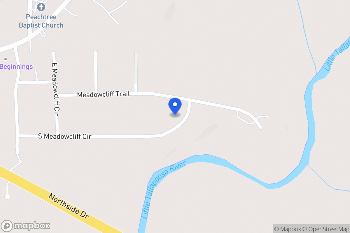 Map of 190 S Meadowcliff Cir
