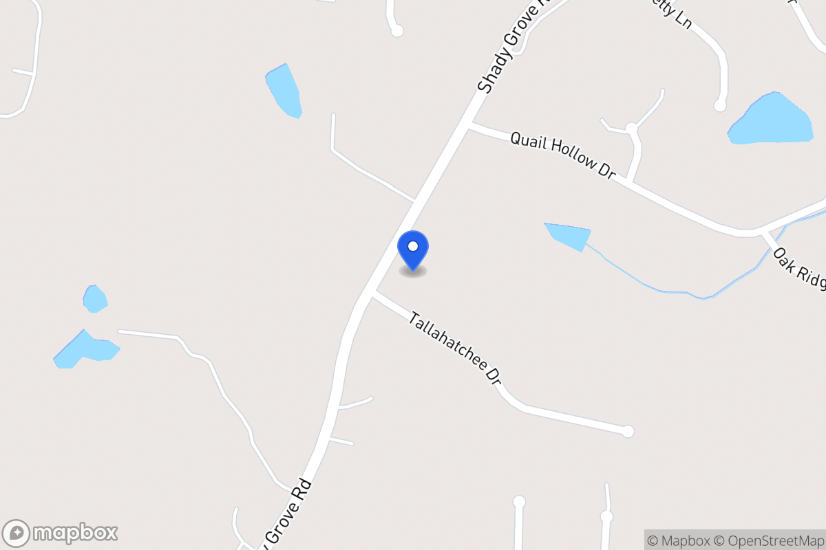 Map of 2197 Shady Grove Rd