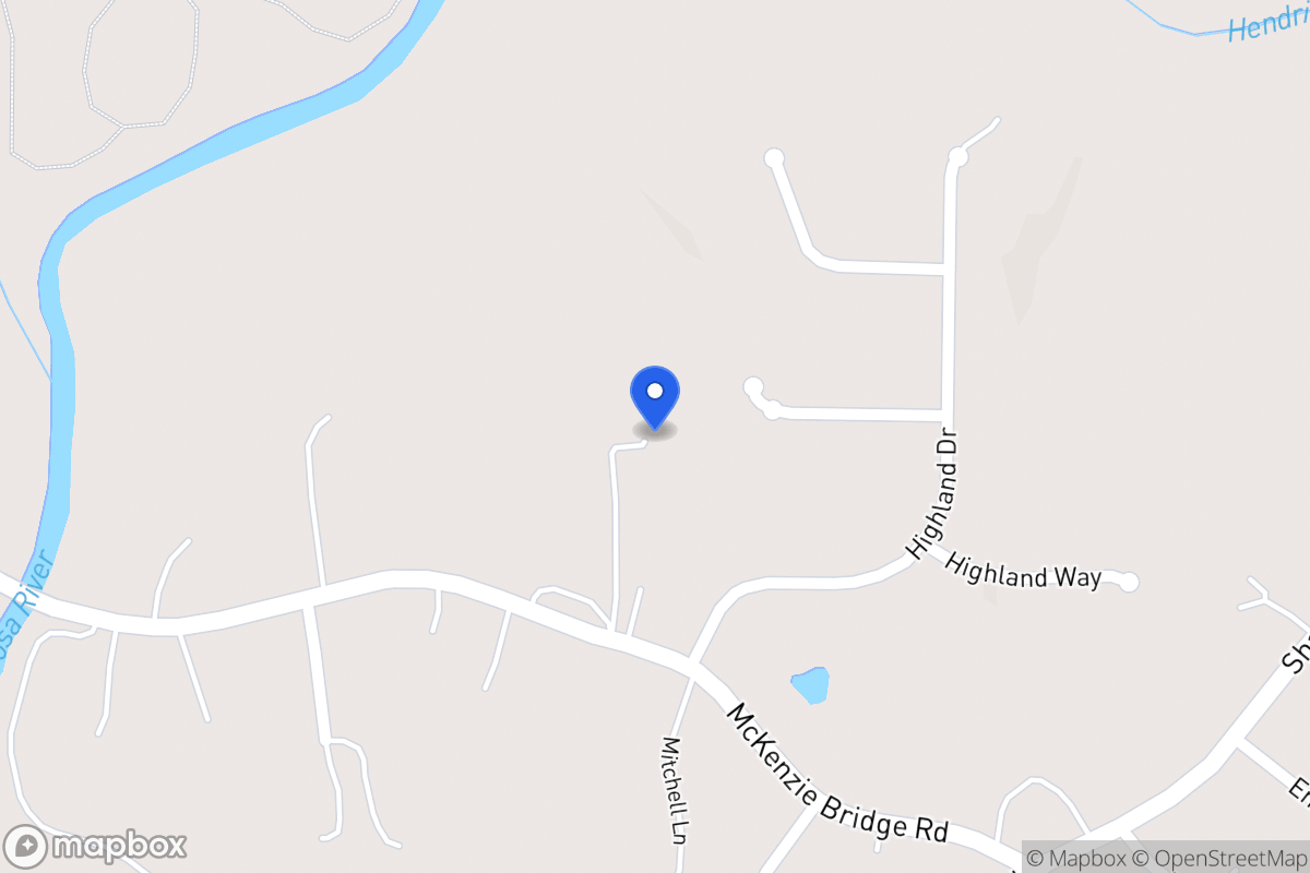Map of 590 Mckenzie Bridge Rd