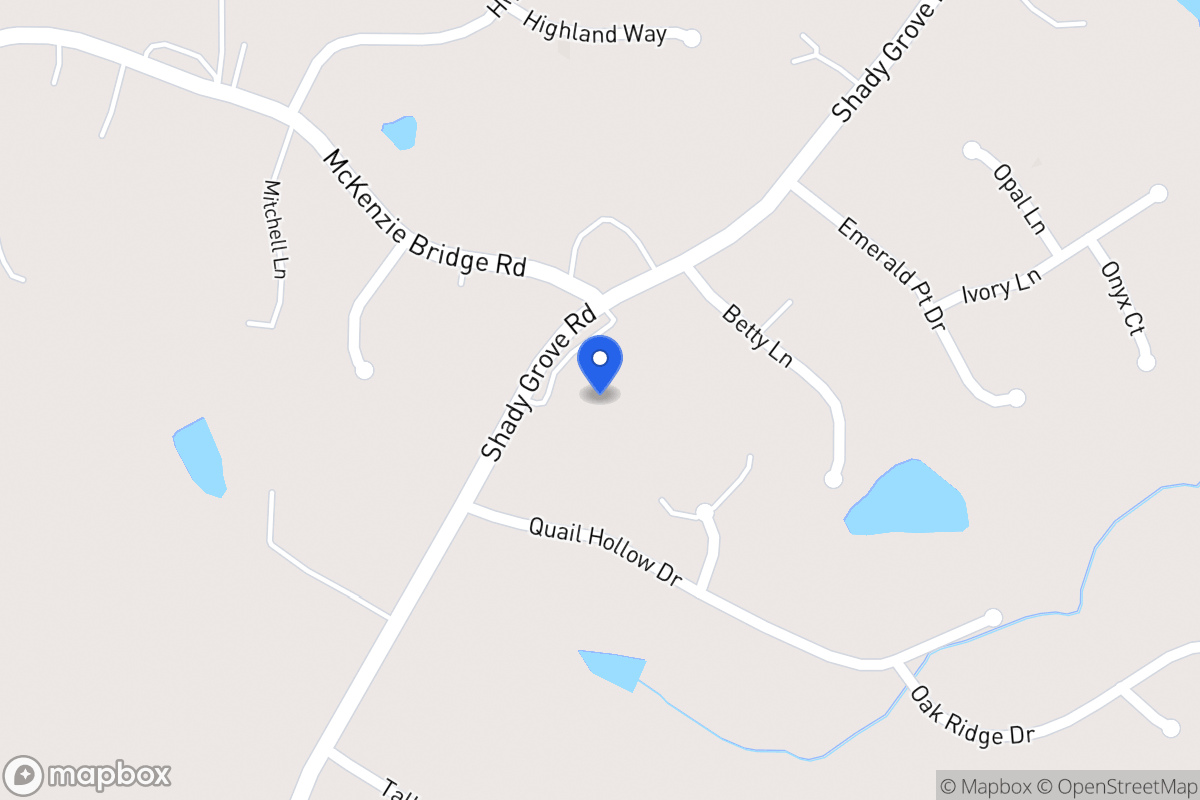 Map of 2309 Shady Grove Rd