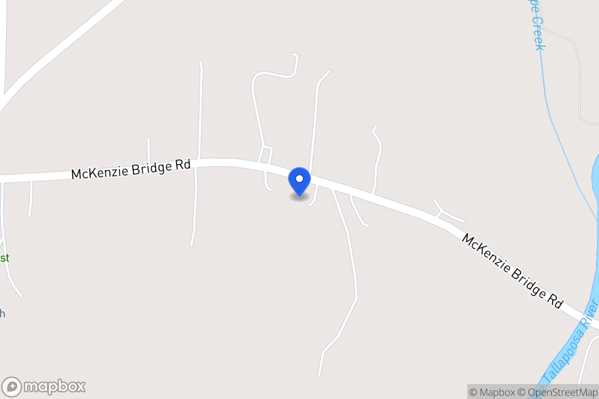 Map of 227 Mckenzie Bridge Rd