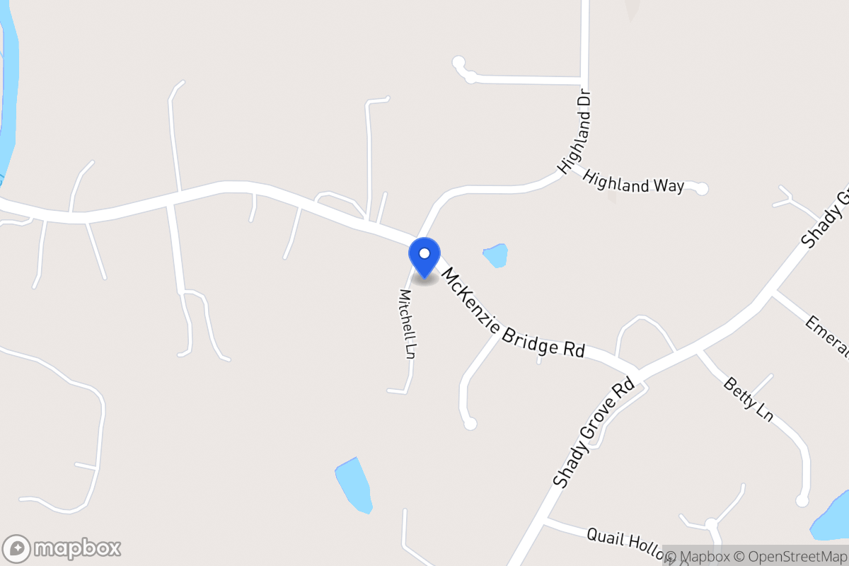 Map of 621 Mckenzie Bridge Rd
